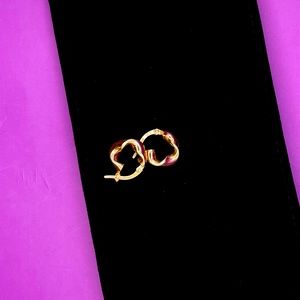 14k Italian gold hoop earrings